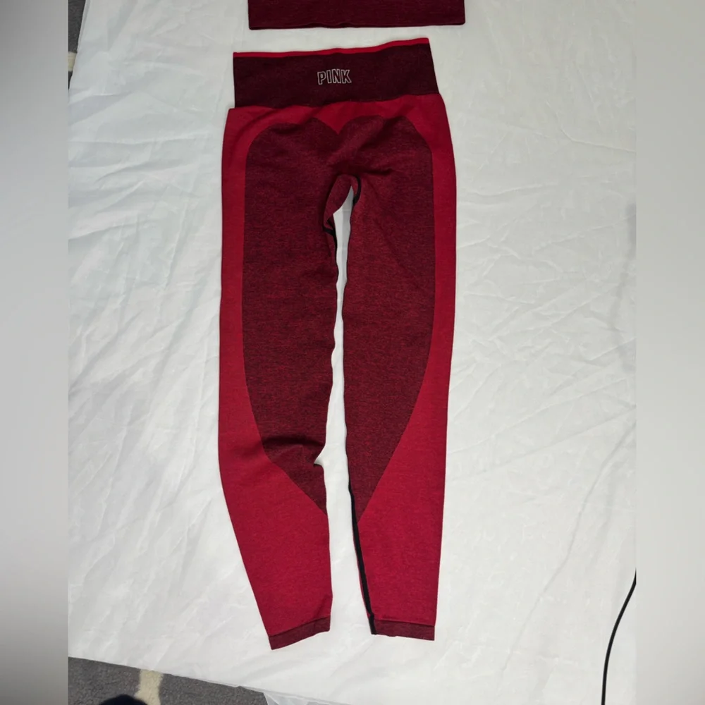 PINK Victoria's Secret Women’s Leggings Set - Deep Red - Picture 3 of 6
